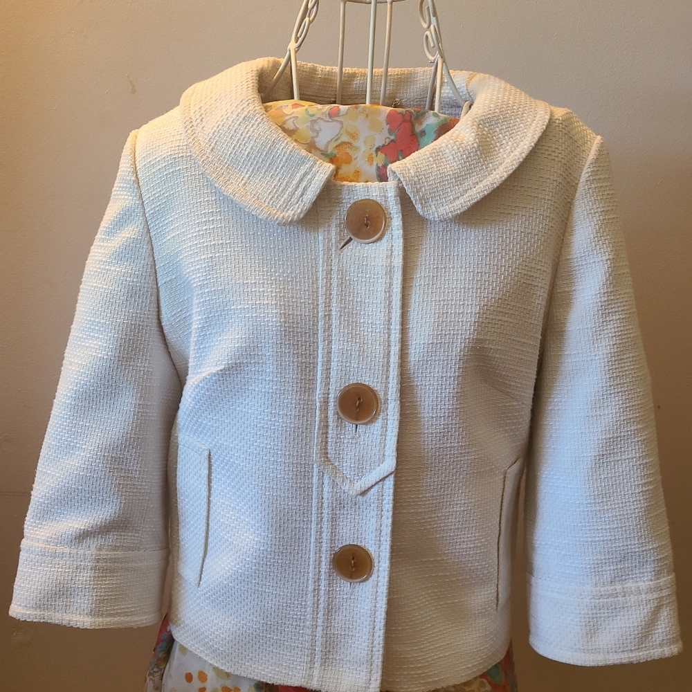 Ann Taylor LOFT Ivory Jacket size 6